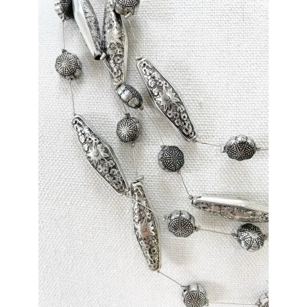Chico’s Silver Western Vintage Navaho Southwestern Layered Necklace